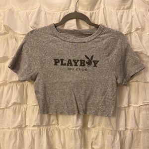 “Wish you were here” playboy ski club crop top